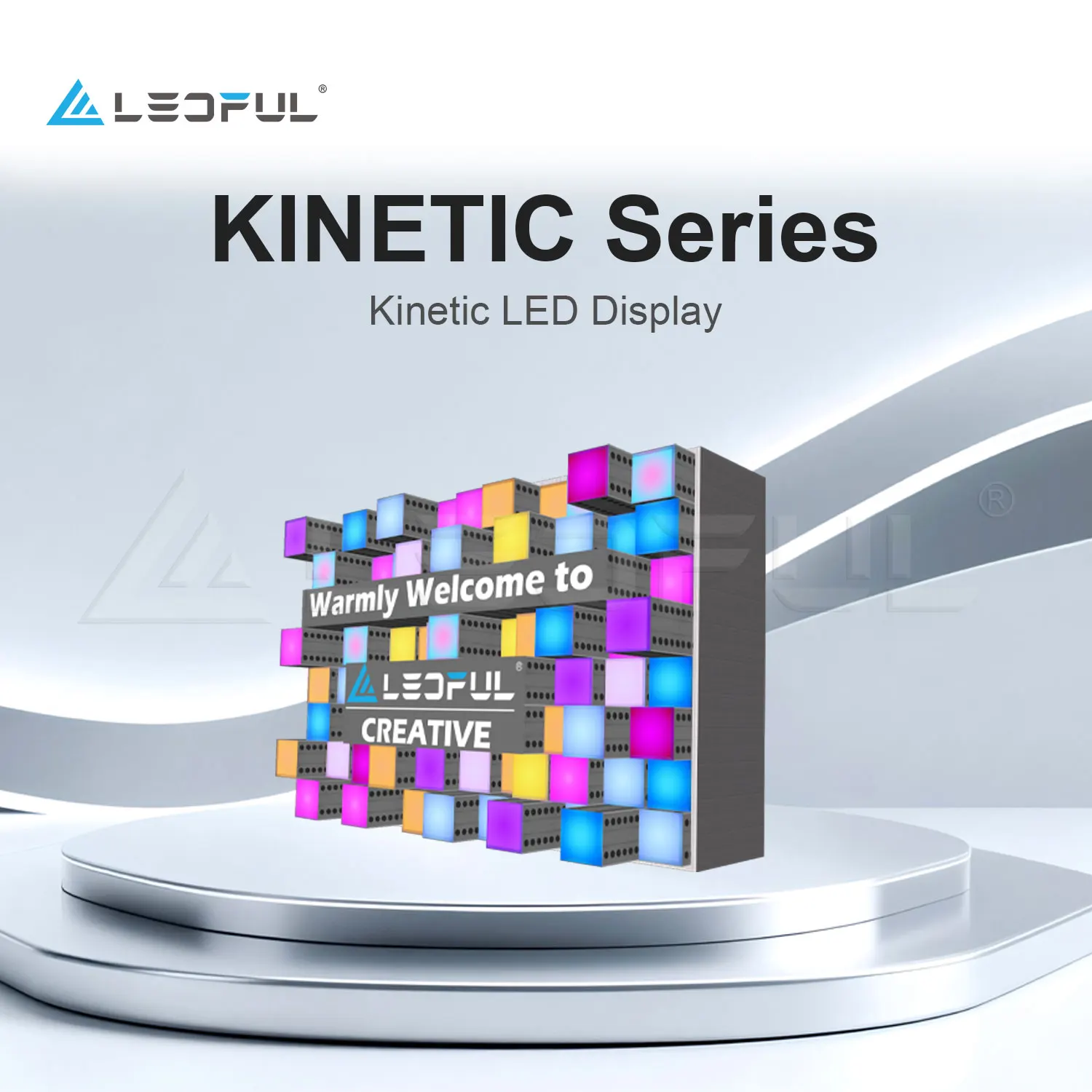 Smart Mechanical Matrix Dynamic 3D Kinetic Wall Manufacturer System Motorized Interactive Cube Installation Kinetic LED Display