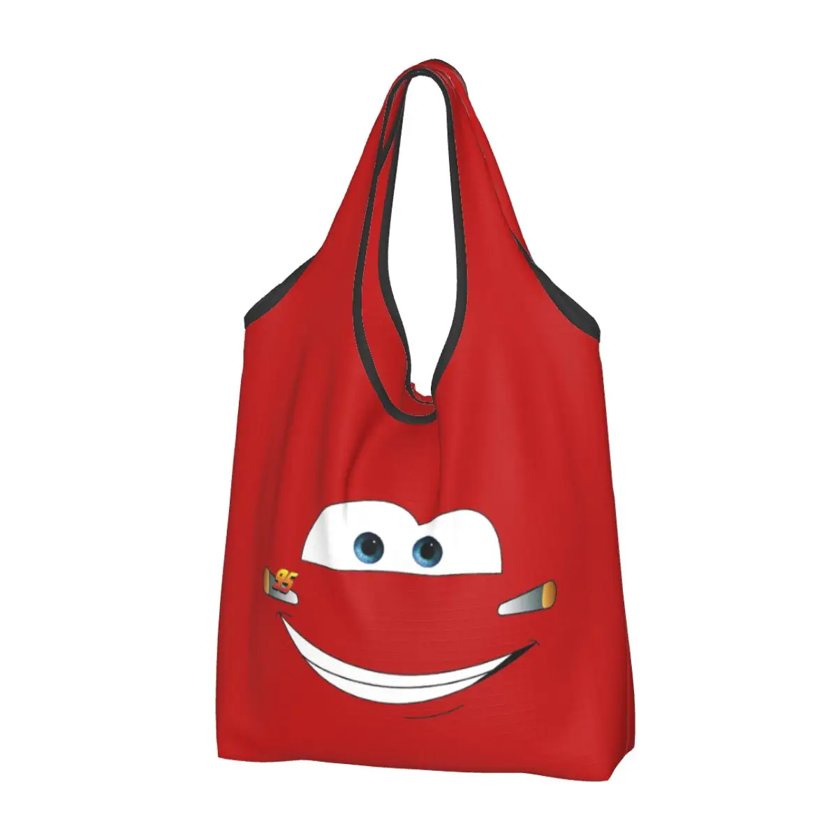 Ka-Chow 95 Lightning Mcqueen Cars Reusable Shopping Grocery Bags Foldable 50LB Weight Capacity Eco Bag Eco-Friendly Durable