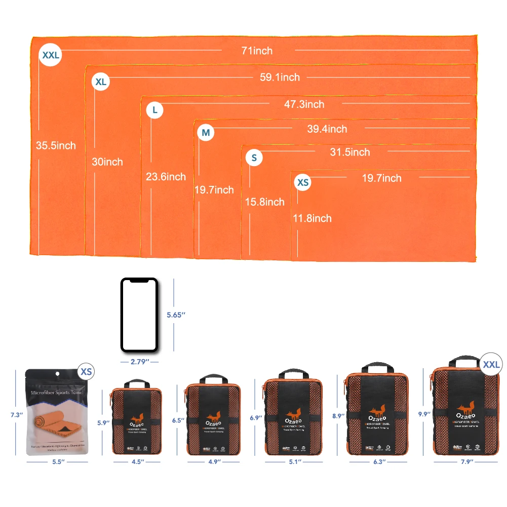 Mikrofaser-Campinghandtuch, schnell trocknend, leichtes Reise-Fitnesshandtuch, super saugfähiges Strandtuch für Sport, Outdoor