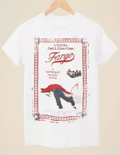 Fargo - Movie Poster Inspired Unisex White T-Shirt Tees High Quality 100%Cotton Short Sleeve