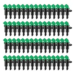 60 Pieces 4GPH Removable Drip Sprinkler Irrigation Drip Emitter Garden Flag Irrigation Dripper, for Trees and Shrubs