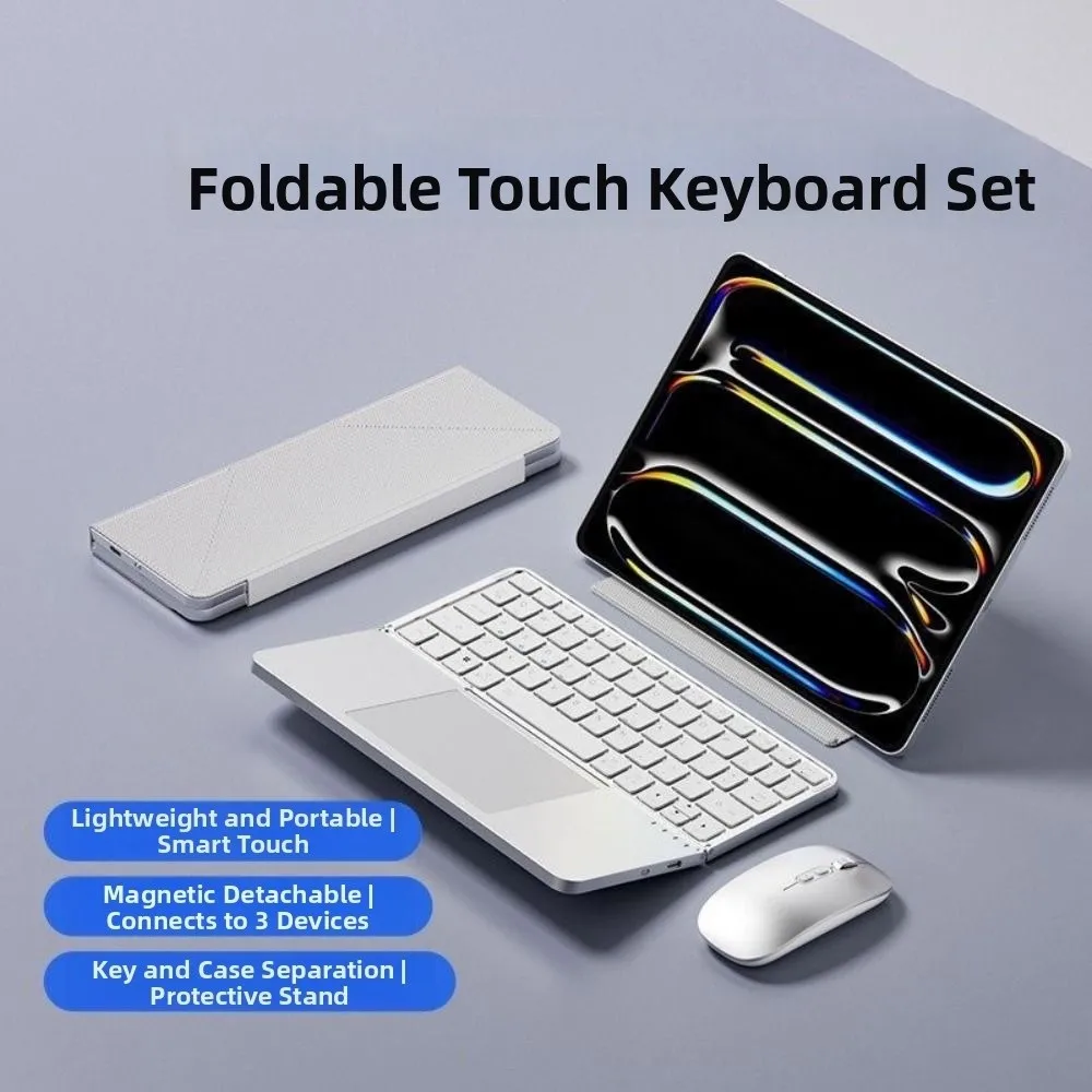 Bluetooth 5.3 Wireless Bluetooth Keyboard Universal Portable Foldable Keyboard Detachable Compact Rechargeable Keyboard