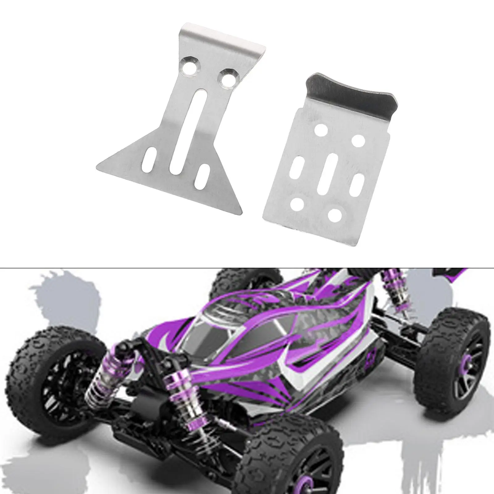 1:24 Scale Stainless Steel Skid Plate Chassis Guard Heavy Duty Practical Vehicle