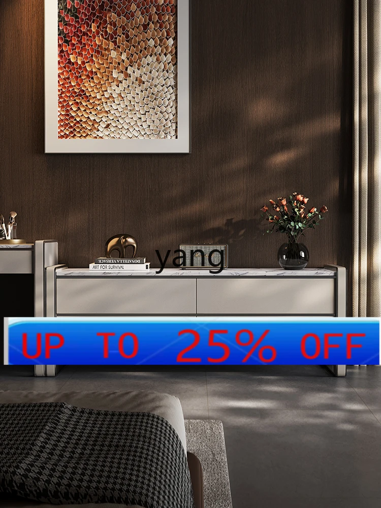 

LMM Italian minimalist TV cabinet bedroom modern minimalist light luxury high-end solid wood storage cabinet