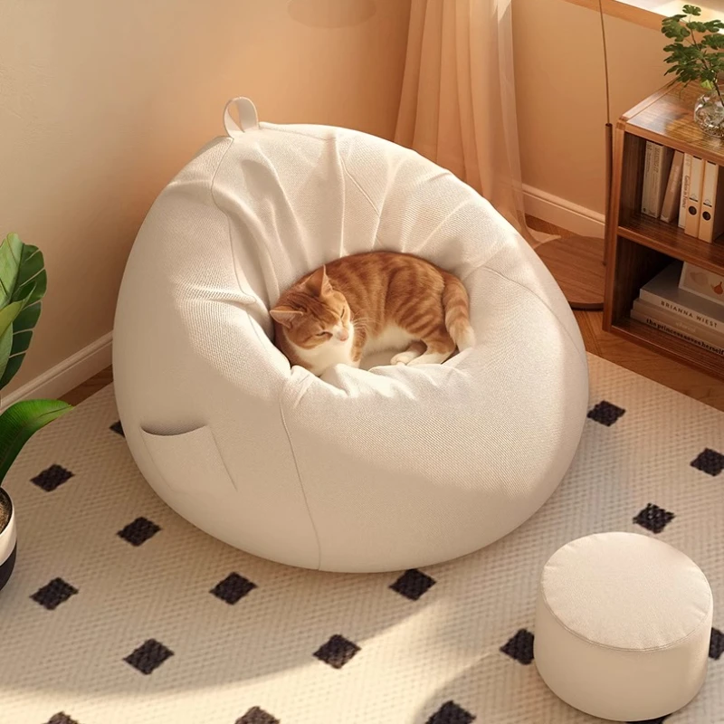 Siedzisko Puffs Sofa do salonu Meble Bean Bag Krzesło Pojedyncza Sofa Czysta Bawełna I Lniany Materiał Wohnzimmersofa Bezpieczny I Bezzapachowy