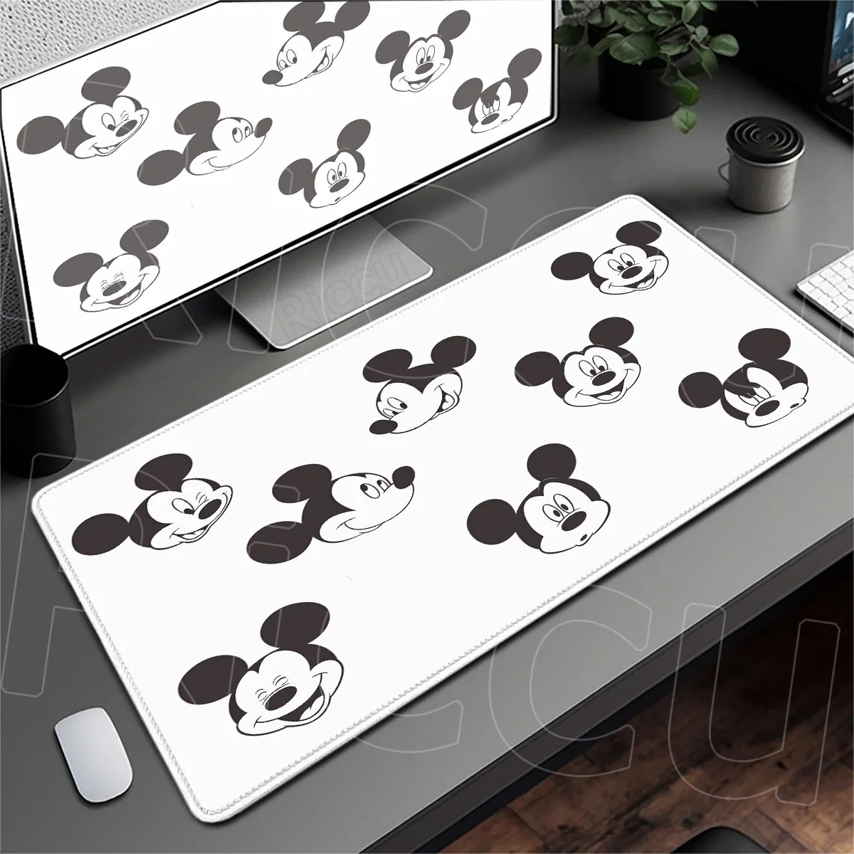 XXL Büro-PC-Zubehör Desktop-Unterlage Gaming E-Sport Erweiterte Teppichmatte Kawaii Cartoon Anime Mickey Mauspad Rutschfeste Tastaturmatte – Detail 13