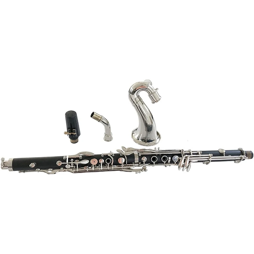 Eb Alto Clarinet 21 Key Bakelite Tube Nickel Plated Keys Set Woodwind Instrument For Beginner Learners School Band Practice