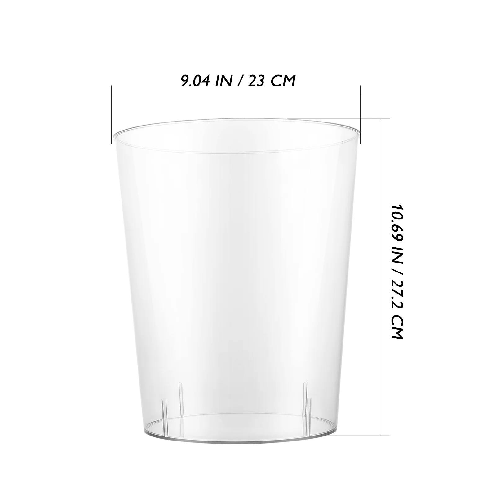 

Transparent Simple Trash Can Without Lid Household Waste Container for Bathroom Kitchen Office Bedroom