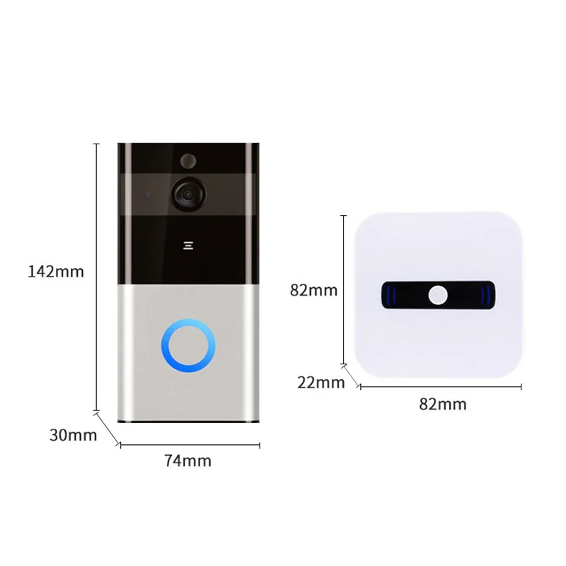 China Factory Smart Visual Intercom Enabled Wifi Video Doorbell Camera Low-power Doorbell Intelligent Doorbell Walkie Talkie