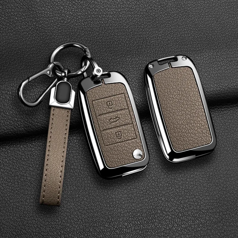 Suitable Leather Car Key Case Cover For MG 4 2023 Mg4 Ev MG HS GT ZS EV ZX MG5 MG6 for Roewe RX3 RX5 RX8 ERX5 I6 I5 Keychain 5