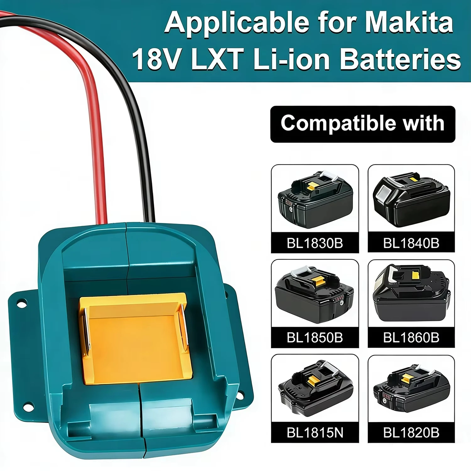DC 18V auf 12V Buck-Konverter für Makita Li-Ionen-Akku, automatischer Spannungsregler 240W für Auto, LKW, Golfwagen, LED – Detail 4
