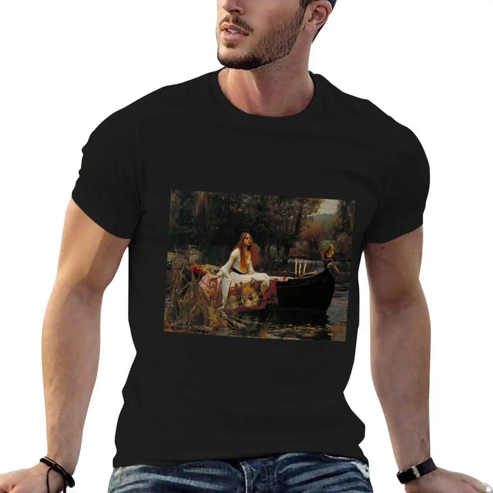 The Lady of Shalott J.W. Waterhouse T-Shirt custom shirt plus size tops for a boy plain funny t shirts for men