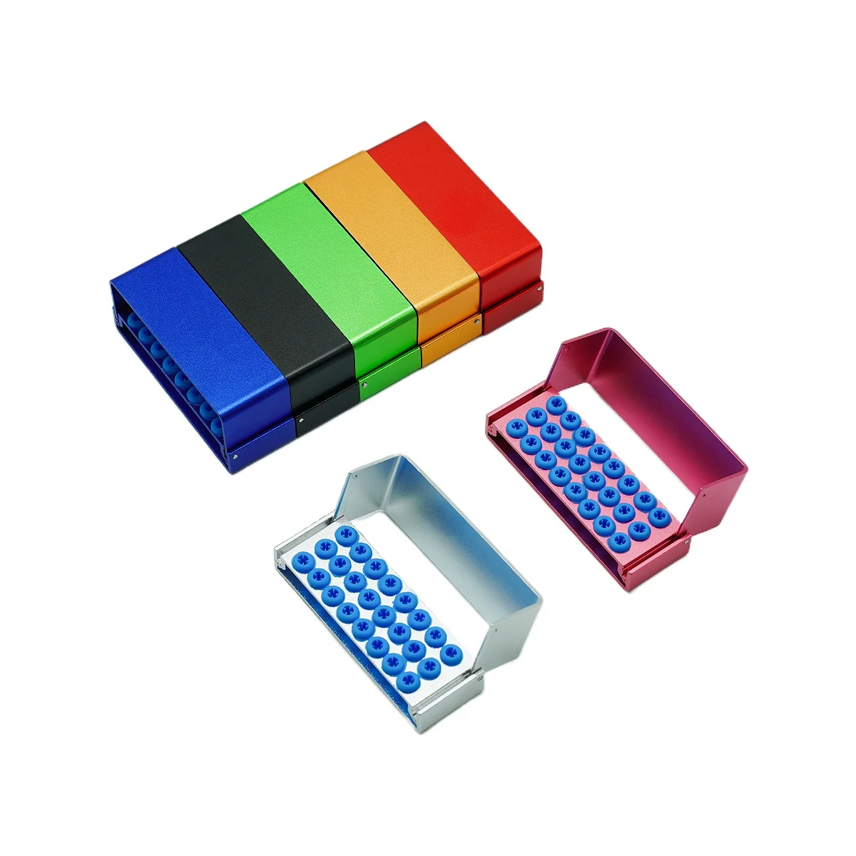 

1 шт., 24 отверстия, держатель для стоматологических боров, стерилизатор, эндофайл, дезинфекционная коробка, органайзер 135 ℃ Автоклавируемые стерилизованные лабораторные инструменты