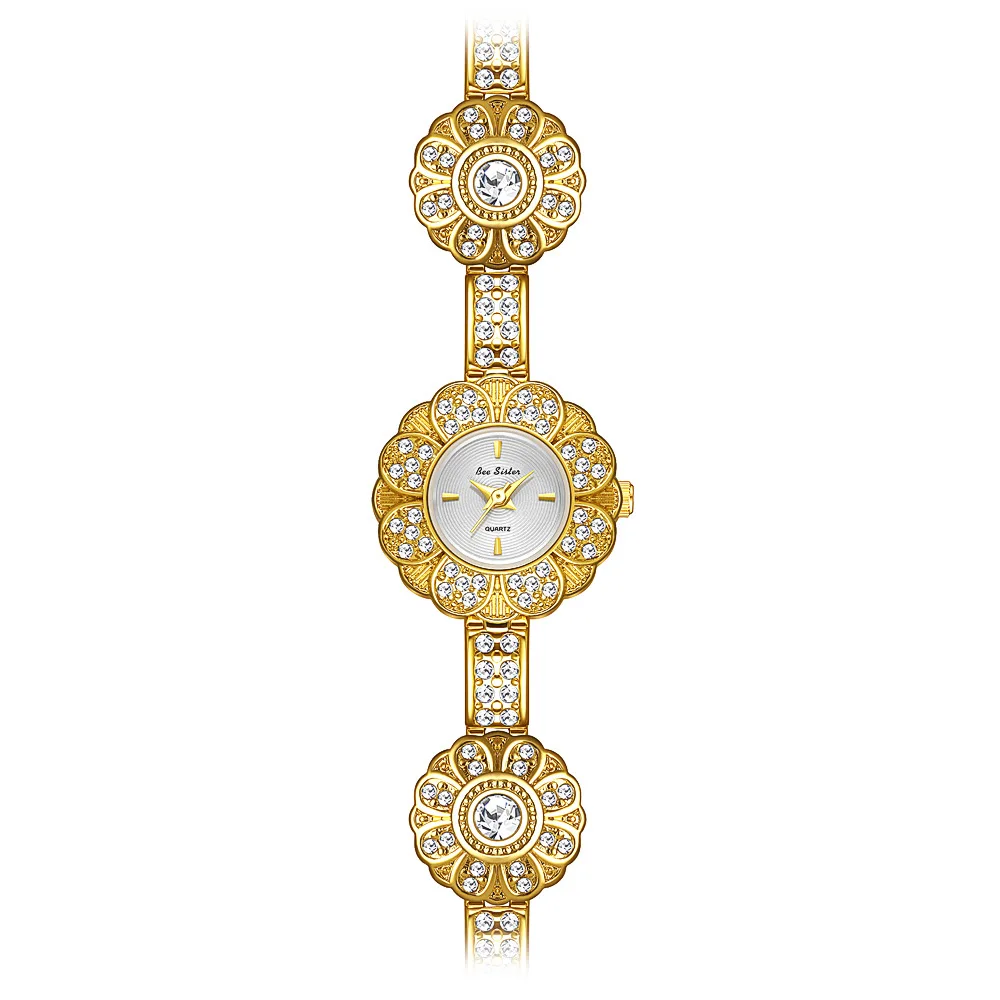 

1849, подарок, элегантный браслет, женские часы, изысканный цветочный большой циферблат, классический винтажный стиль, водонепроницаемые кварцевые женские часы