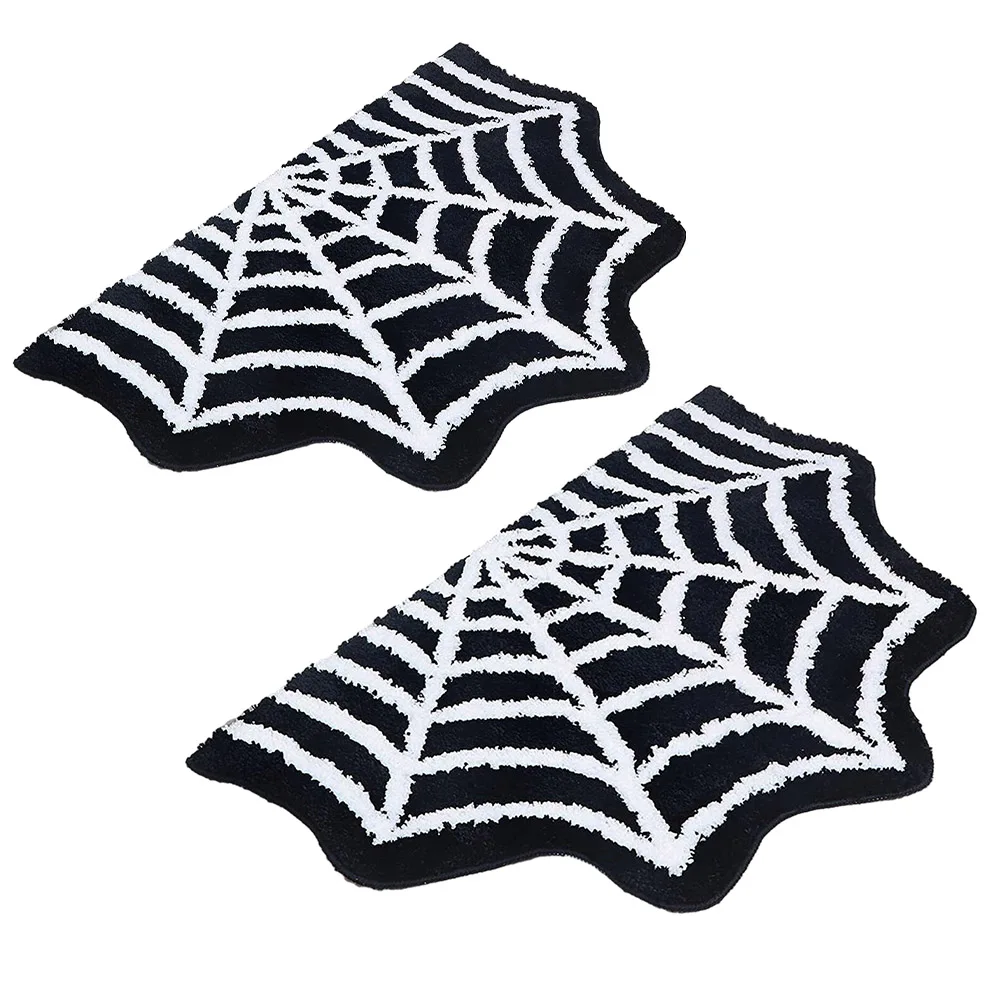 Tappetino da bagno di sicurezza tappetino tappetino antiscivolo tappetino da bagno di Halloween tappetino antiscivolo in fibra di polipropilene tappeti per macchine Spiderweb lavabile