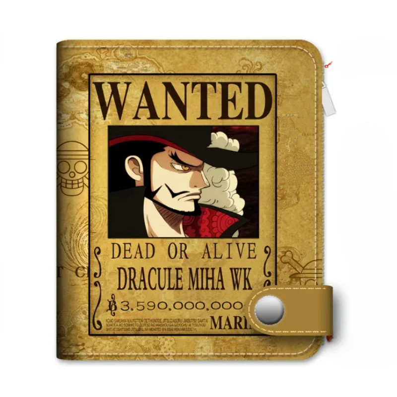 กระเป๋าสตางค์หนึ่งชิ้นกระเป๋าสตางค์การ์ตูนลูฟี่ Zoro Ace โครงกระดูกอนิเมะตุ๊กตาขยับแขนขาได้ดราก้อนบอลที่ใส่บัตรกระเป๋าเงิน PU น่ารักของขวัญ