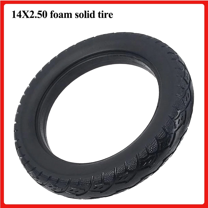 14X2.50 explosion-proof and stab proof solid tire suitable for electric bicycles non inflatable elastic tires