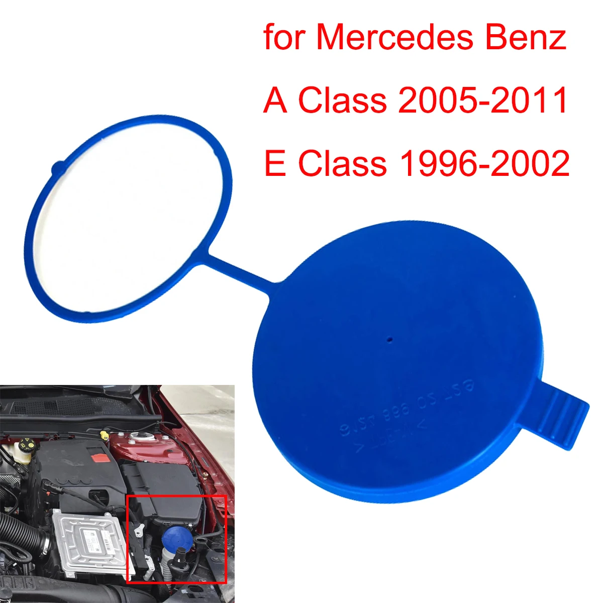 Windshield Washer Fluid Bottle Reservoir Cap Lid A1248690272 for Mercedes Benz A Class 2005-2011 E Class 1996-2002 1248690272