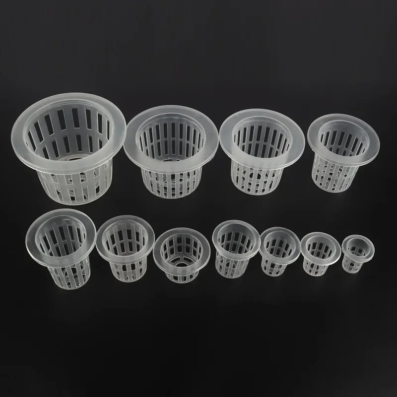 50pcs Hydroponic Basket Soilless Growing Basket Net Pot Planting Cup Aquaponic NFT Colonization Hydroponic Plant Tray 78mm Rack