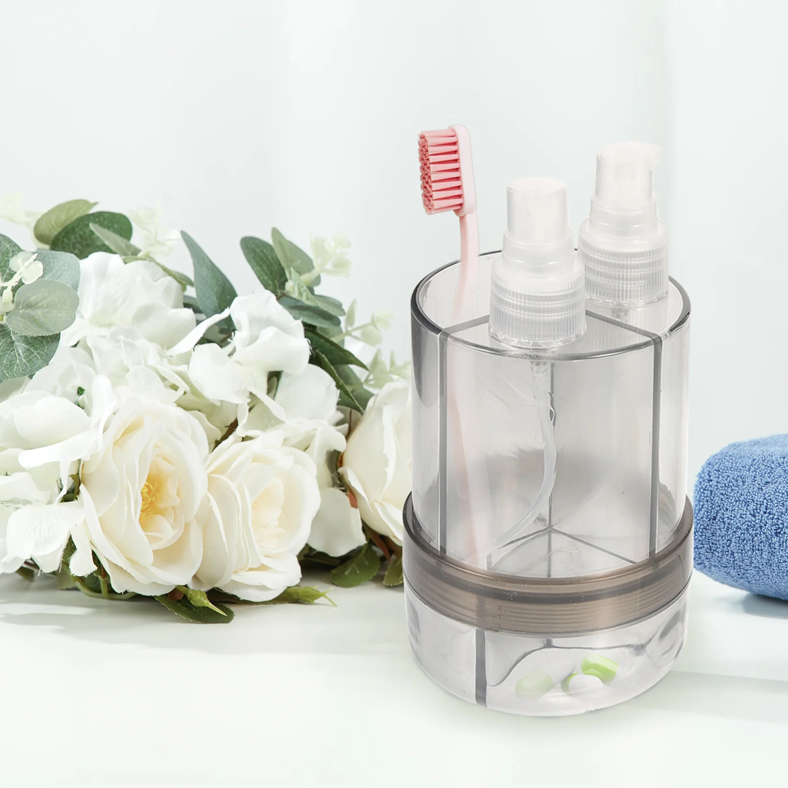

Plastic Toothbrush Storage Box Round Mouth Detachable Containers Travel ganizer Premium Material Wear Resistant Durable