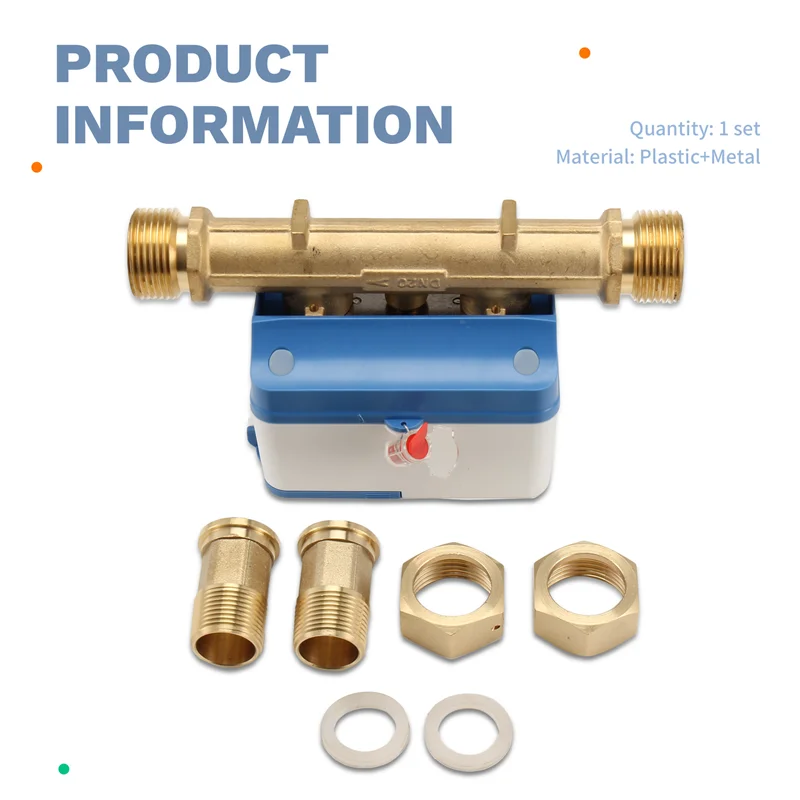 ABZW surveillance du débit d'eau et du consommation Tuya Zigbee compteur d'eau ultrasonique intelligent DN20 LCD affichage numérique IP68 étanche