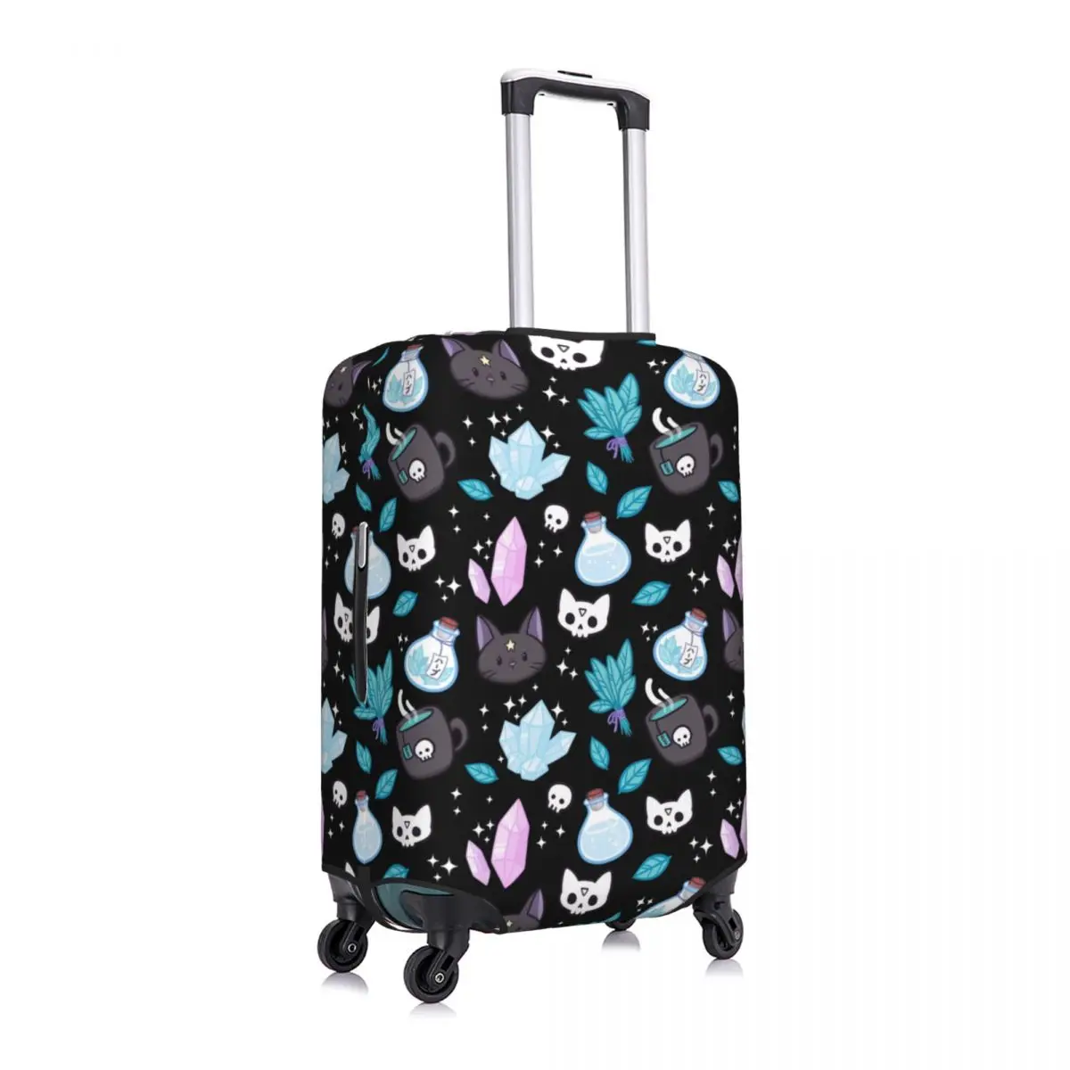 Custom Halloween Witch Pattern Luggage Cover Funny Witchy Occult Magic Suitcase Protector Covers Suit For 18-32 inch