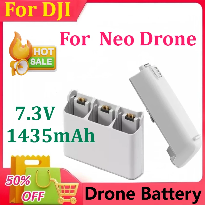 New Battery Three-Way Charging Hub for DJI Neo Drone 7.3V 1435mAh 18-minute Intelligent Flight Time Spare Parts Accessories