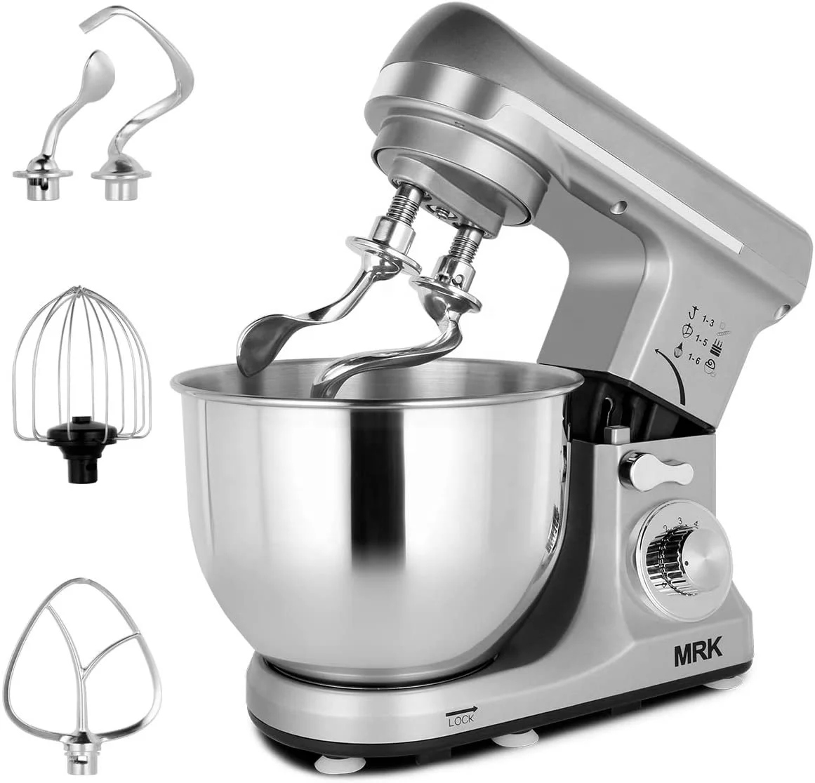 

Ready to ship MRK Stand Mixer 5L 1000W Electric Dough Mixer Kitchen 8 Speed Tilt-Head Cake Food Mixer