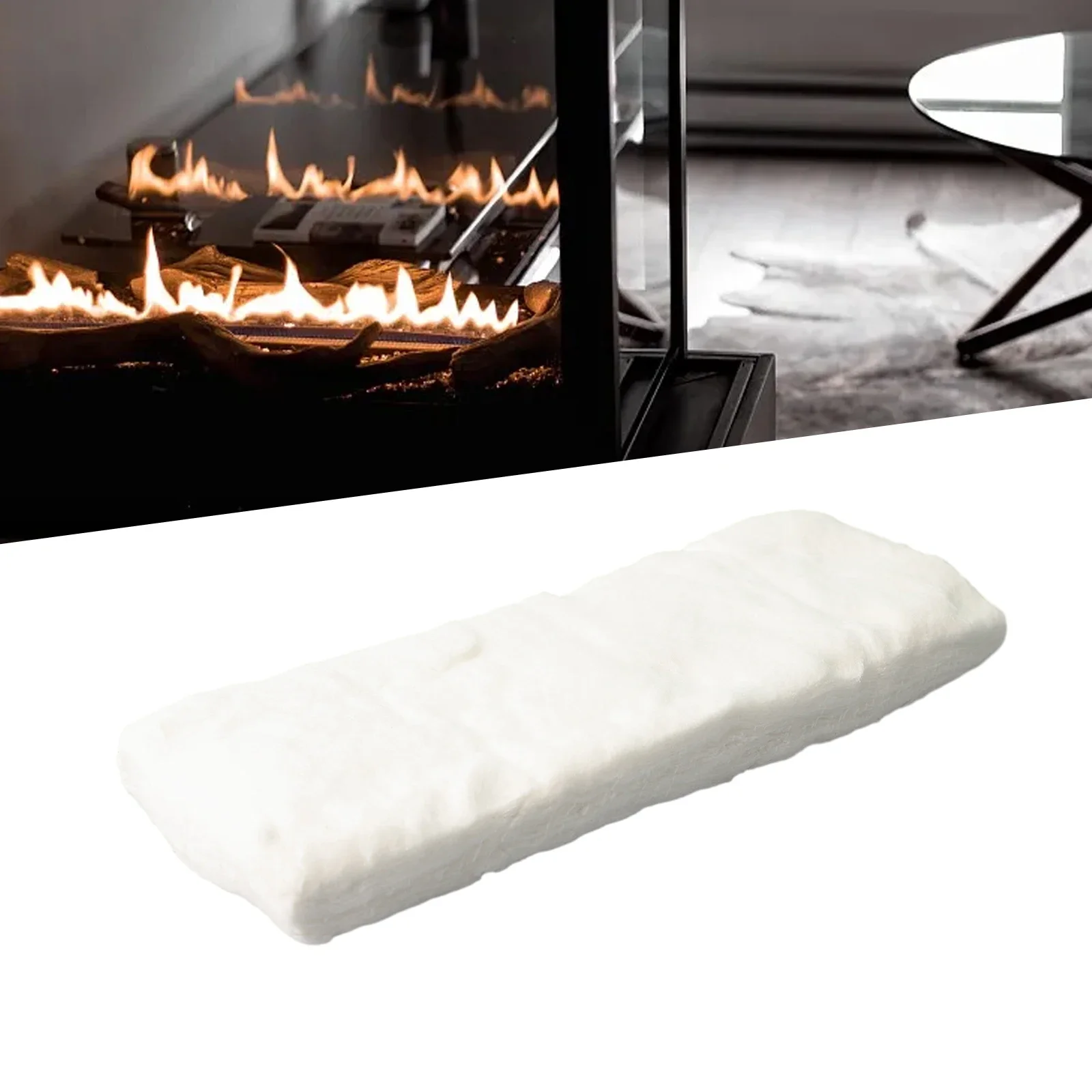 

Spacer Ceramic Sponge 1206℃ 30x10x3cm Accessories Replacement White Color For Fireplaces High Temperature Brand New