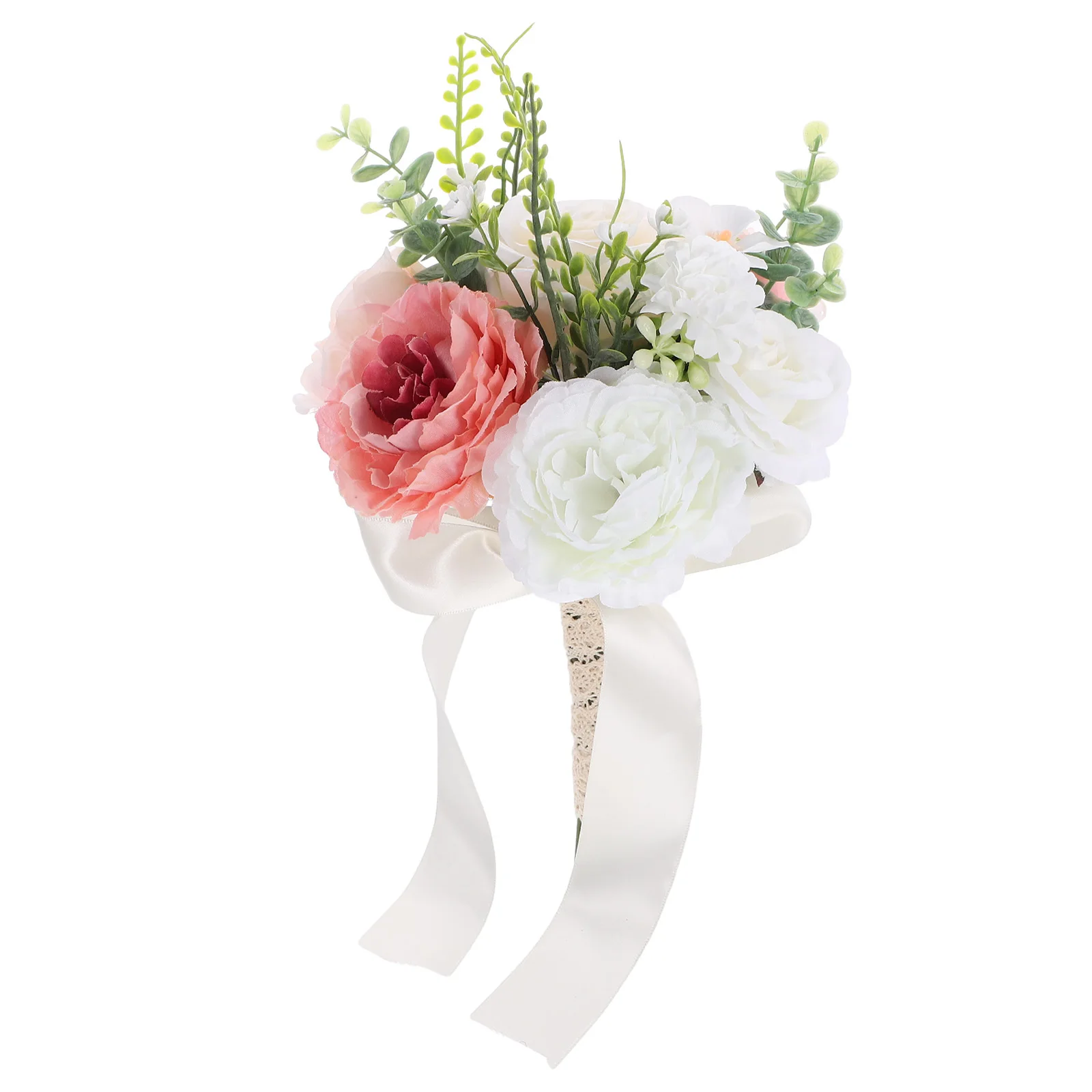 

Small Artificial Flowers Retro Bouquet Fake Props Pink Silk Birthday Party Bridesmaid