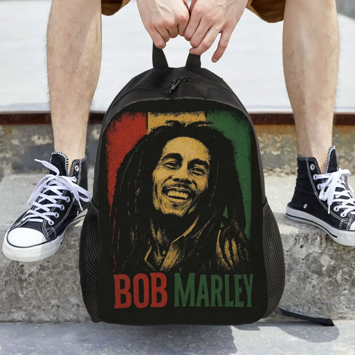 Bob Marley Album Reggae Music Jamaican Style Backpack Daypack Large Capacity BookBag School Bag Shoulder Bags for Men Women