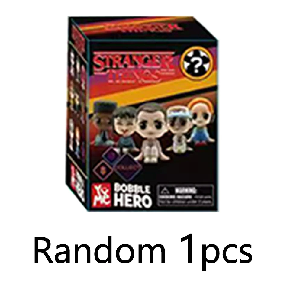 2025 Hot Pocket Keychain Eleven Barb Robin Steve Dustin Vinyl Figure Key Ring Model Toys Box