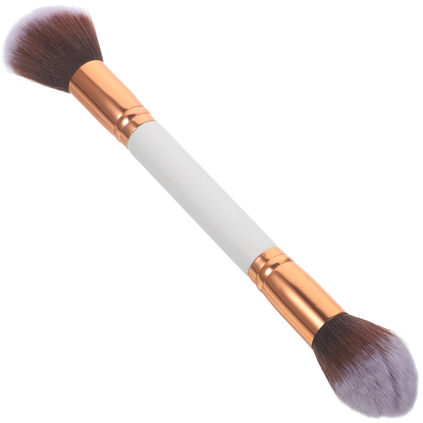 

Double-Ended Wooden Handle Nylon Bristles Makeup Brush Cosmetics Powder Facial Brush Perfect for Daily Professional Use