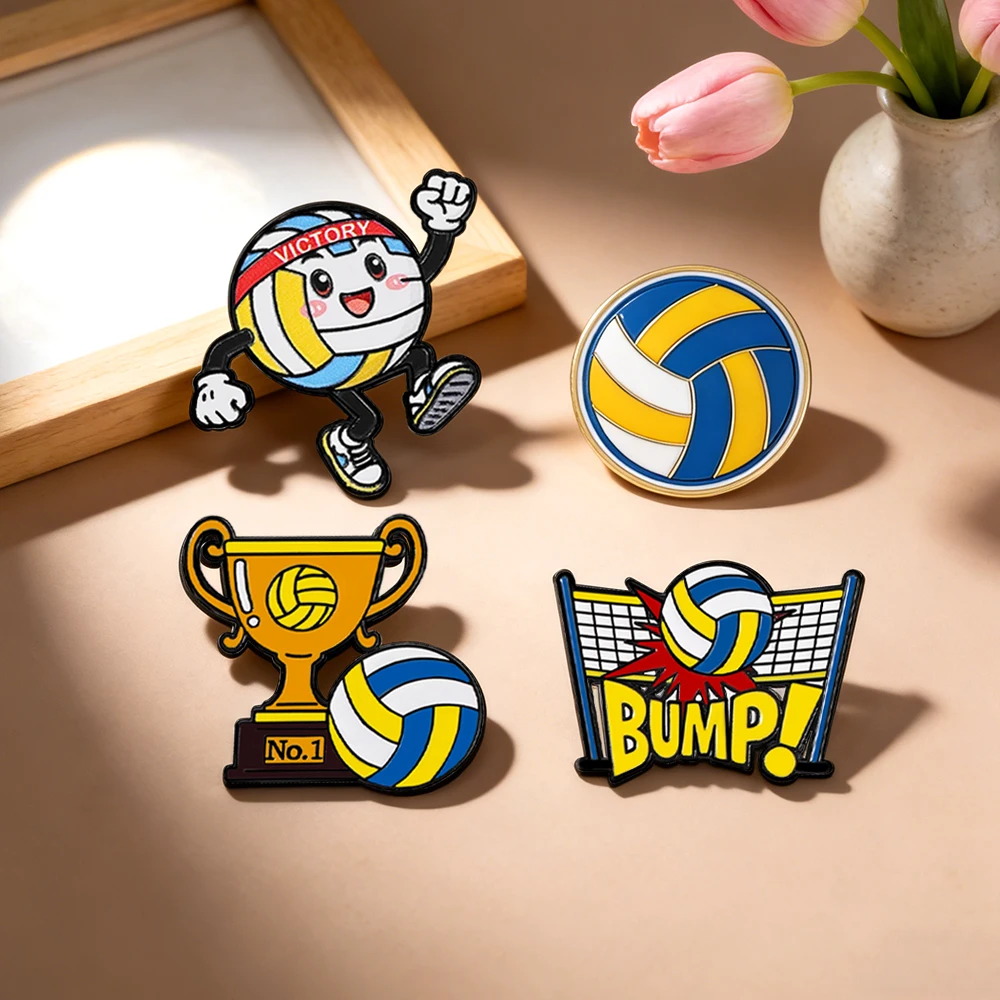 4pcs Football Player Enamel Brooch Creative Design Sport Metal Badge Punk Lapel Pin Jewelry Friend Gift view 6