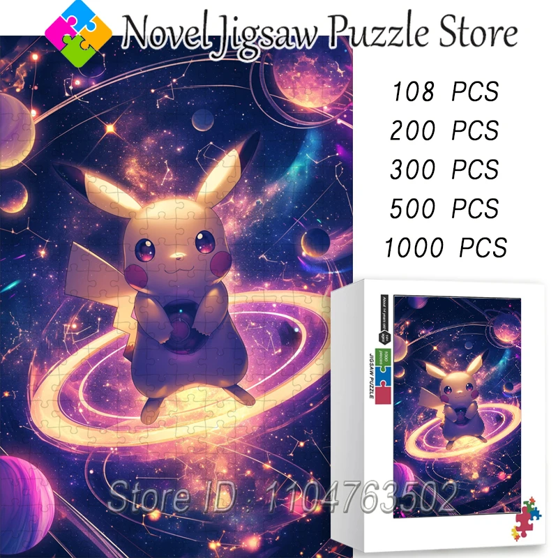 

Japanese Anime Pikachu Jigsaw Puzzle 108/300/500/1000 PCS Puzzles Adult Educational Toys Manual Gifts Creative Birthday Gifts