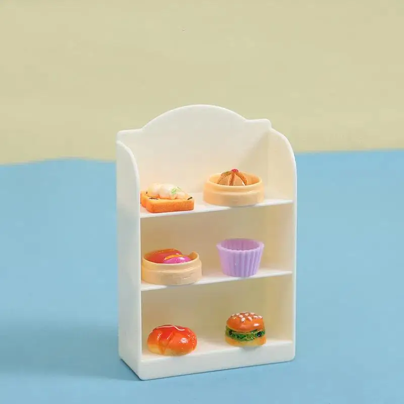 Estante de supermercado en miniatura para casa de muñecas, soporte de exhibición, estante de almacenamiento, decoración de escena, accesorios para casa de muñecas de juguete, 1:12