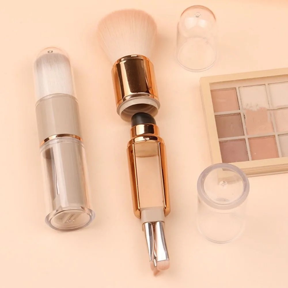 Pennello per ombretto lavabile Set di pennelli per trucco Set di pennelli per trucco 5 in 1 morbido ed estensibile Pennello per correttore conveniente antipolvere