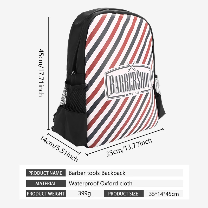 Barber Hairdressing Tool Backpack Hairstylist Makeup Storage Bag Portable Multi-functional Salon Organizer Travel Shoulder Bag