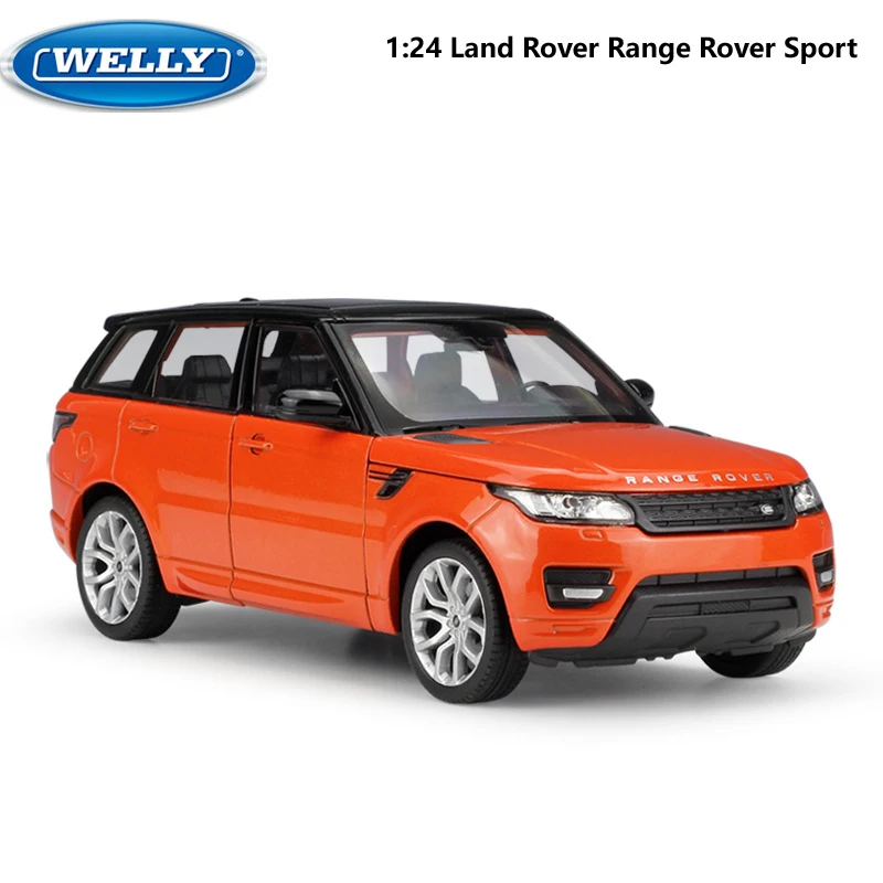 Welly Diecast Model Car 1:24 Scale Car Toy Land Rover Range Rover Sport SUV Metal Alloy Toy Car For Children Gift Collection