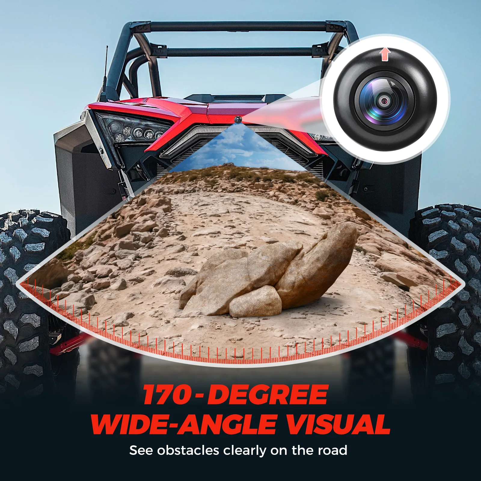 RZR IP67 Night Vision Front Camera Kit UTV  Compatible with Polaris RZR XP 1000 Turbo S RZR PRO XP 4 RZR XP Turbo S 2019-2023