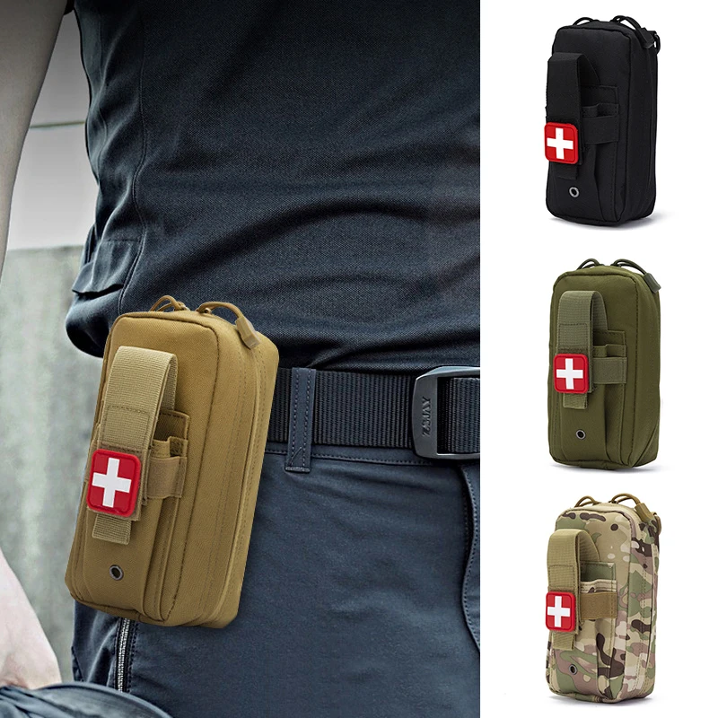 

Outdoor Rescue Bag First Aid Kit Tourniquet Scissors Waist Bag MOLLE Hunting Survival Pouch 1000D nylon material