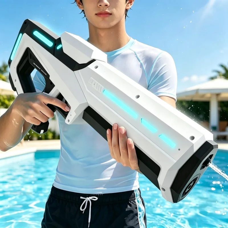 Electric Water Guns for Adults Children Continuous Shooting Automatic Absorb Water Blasters Kids Summer Outdoor Beach Pool Toys