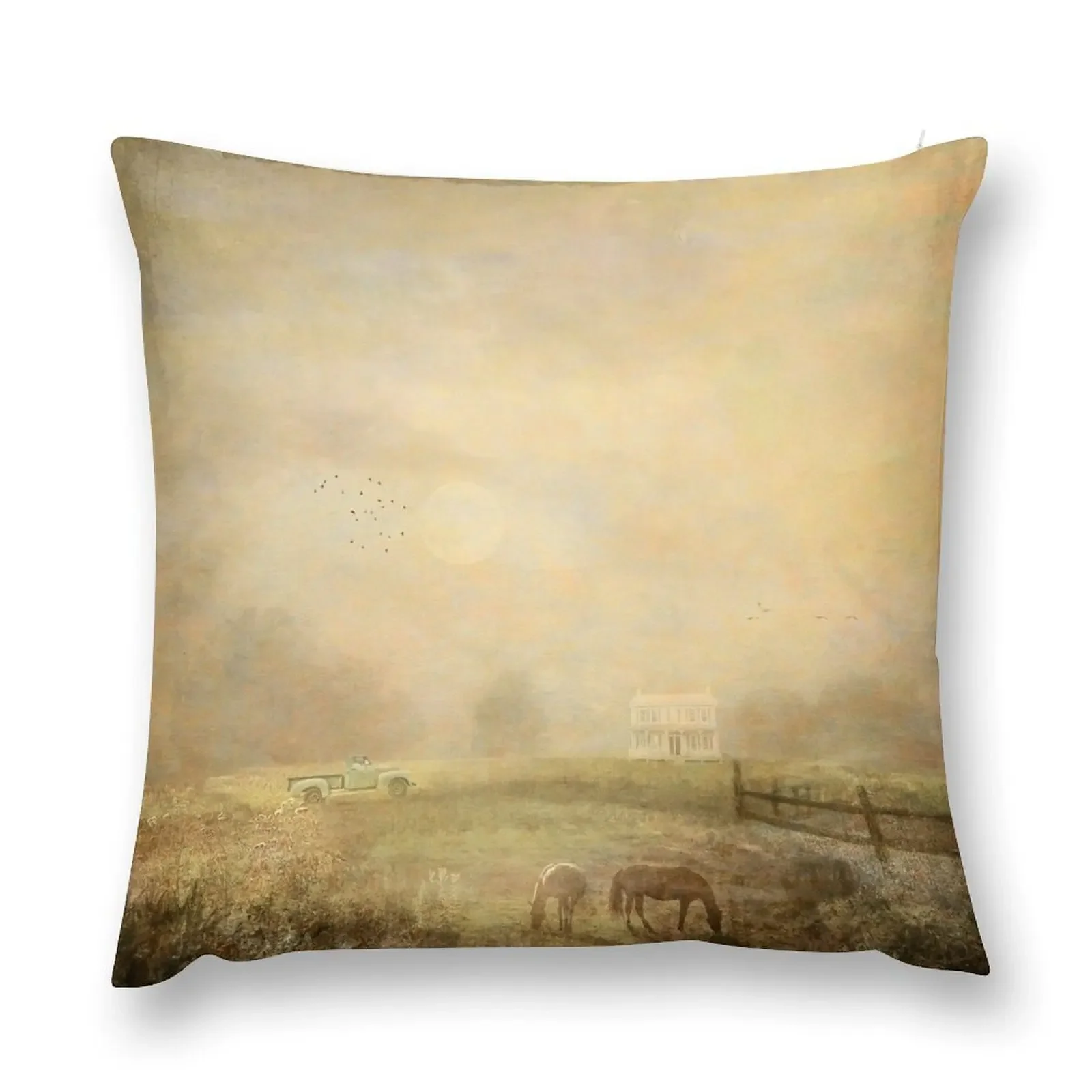 

{ misty morning farm } Throw Pillow Sofa Cushion Cover Sofas Covers luxury decor pillow