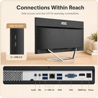 AOC 23.8 Inch All In One PC Desktop Computer, AMD Ryzen 5 3500U Processor, 16GB DDR4 RAM, 512GB SSD, Radeon Vega 8 Graphics, FHD 60Hz Display, Dual Speakers, WiFi, Wireless Keyboard And Mouse Included, Home Office Computer 6
