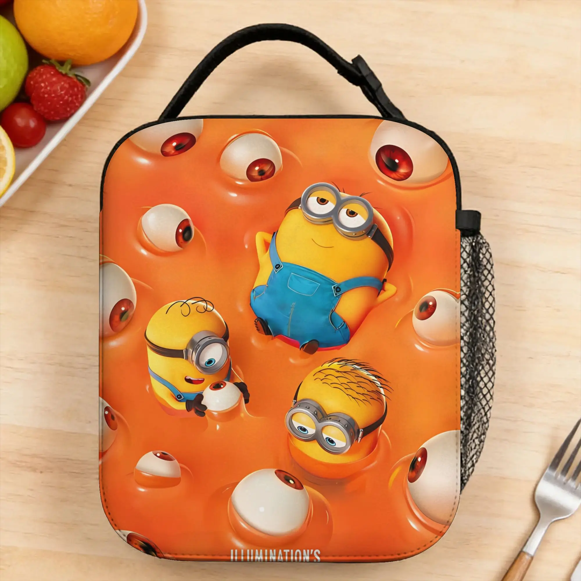 Cartoon M-Minions Lunch Bag  Casual Lunch Box For Women  Travel Cooler Bag Oxford Thermal Lunch Bags