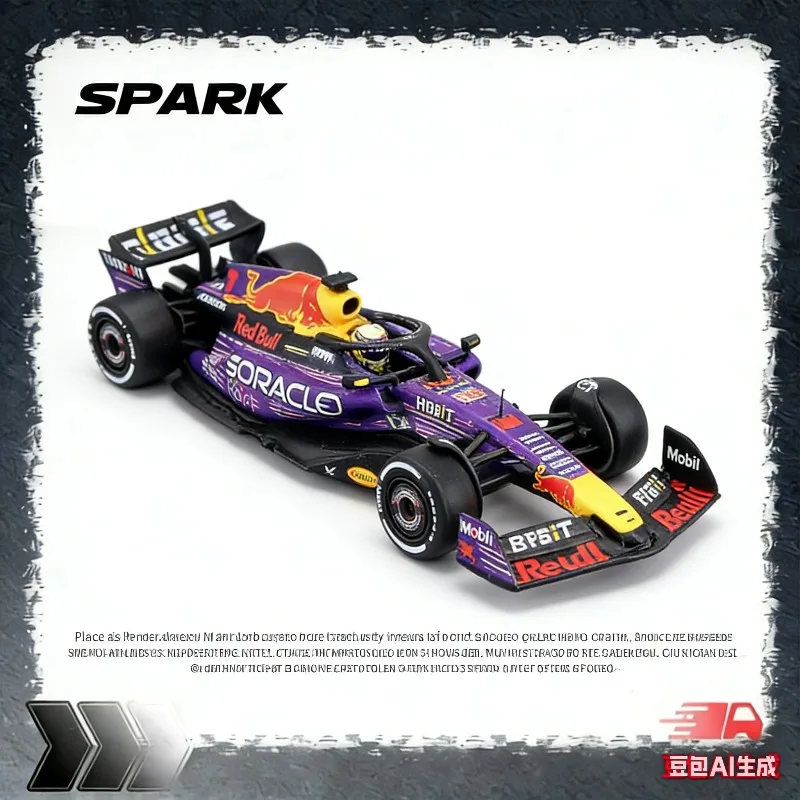 spark-1-64-f1-rb19-1-vetaspin-las-vegas-2023-simulation-static-alloy-car-model-boys'-holiday-gift-toy-collection-display-item