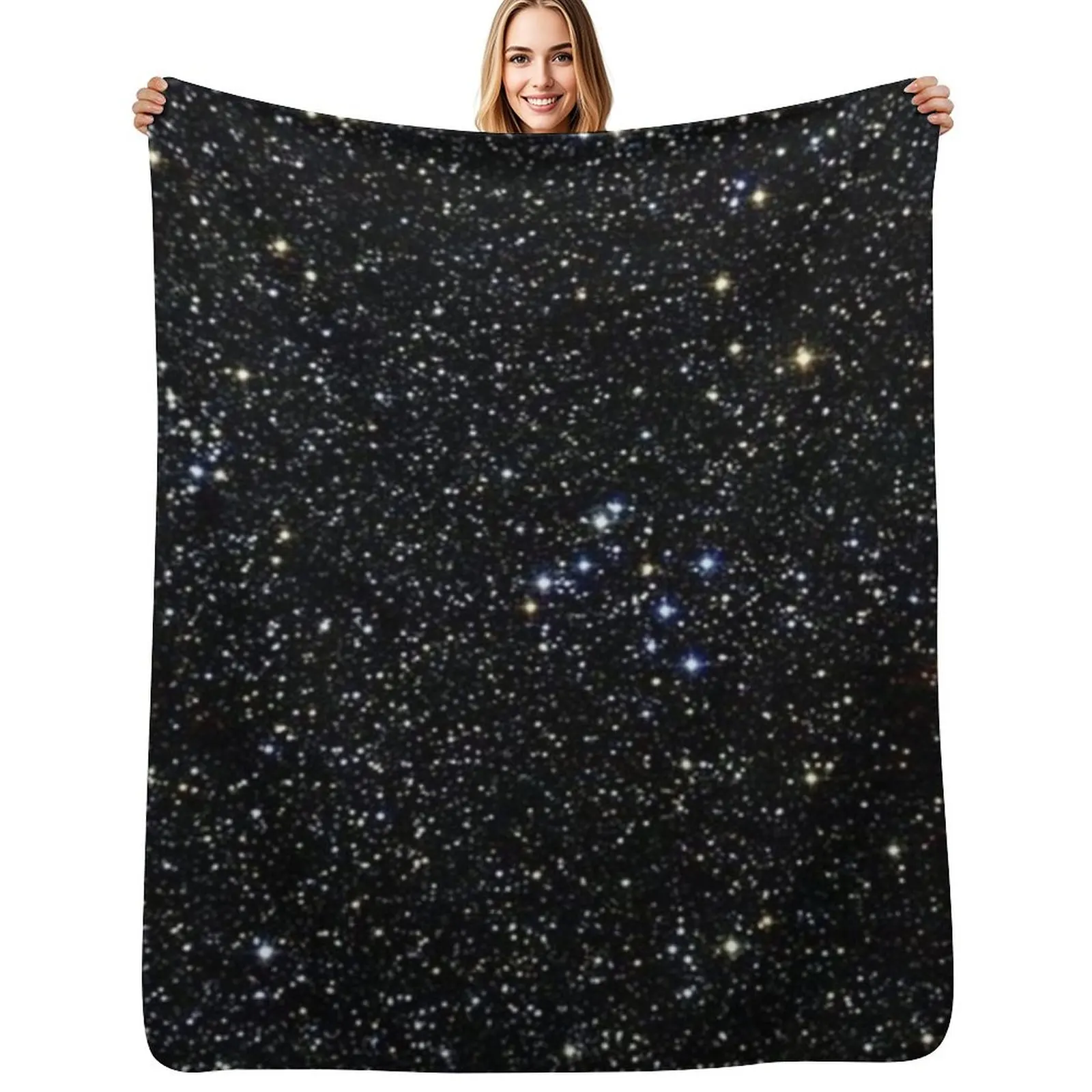 

Black Glitter Throw Blanket Cozy Light Blanket for Travel Camping Picnic