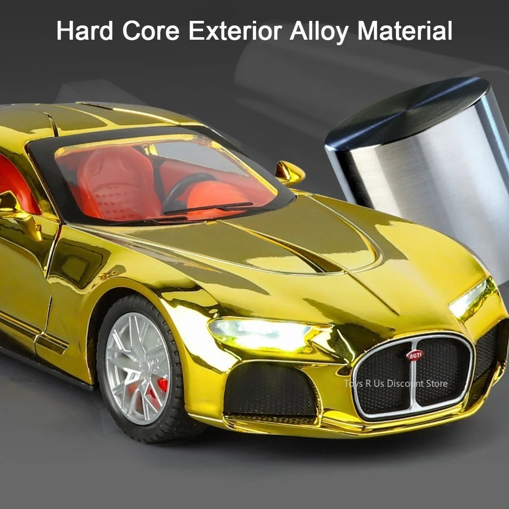 1:24 Apollo EVO Atlantic Toys Sports Cars Models Wheels Turned Vehicles Light Music Pull Back Miniature Car Child Birthday Gifts