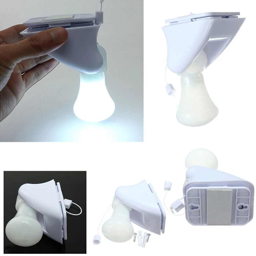 

2Pcs Portable Closet Light LED Lamp with Pull Chain Operated Adhesive Backlight for Wardrobe Hallway Garage Bedroom