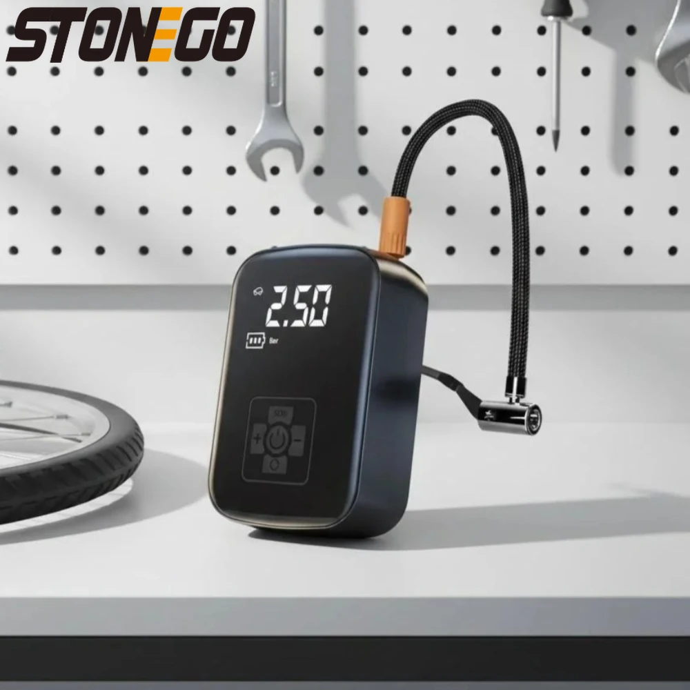 

Цифровой беспроводной автомобильный компрессор с ЖК-дисплеем, портативный насос для накачивания шин мотоциклов, велосипедов, лодок, надувных изделий и мячей